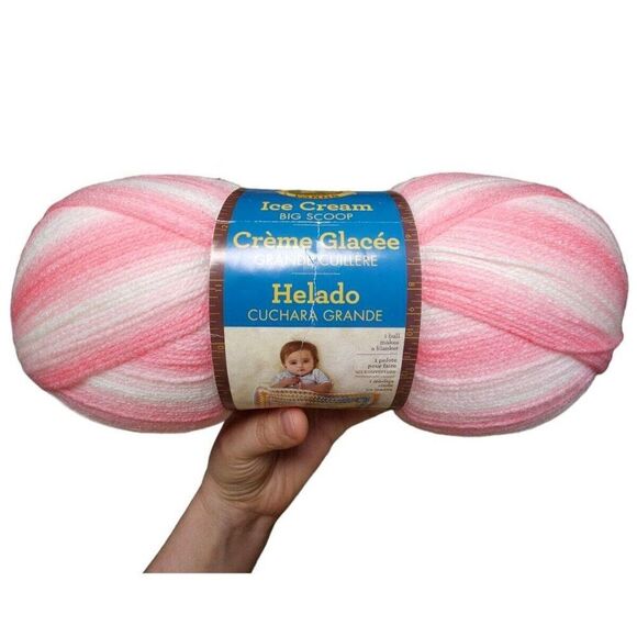 Lion Brand Yarn Ice Cream Big Scoop Strawberry (1 Skein) - Picture 1 of 1